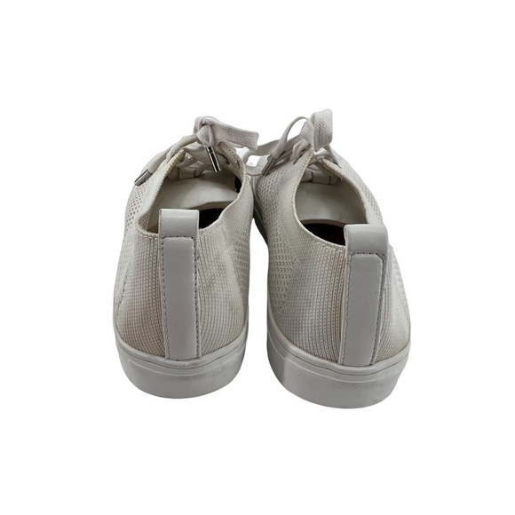 Banana Republic White Lace Up Perforated Sneakers Size 6 1/2 Women’s - Picture 8 of 9
